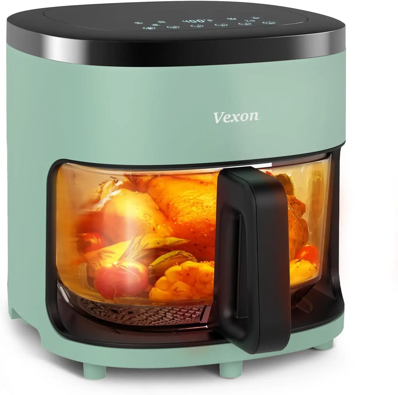 

Glass Fryer4.5QT Fryer with Viewing Glass Pot, Fry, Dehydrate, Crisp Technology,Nonstick &amp