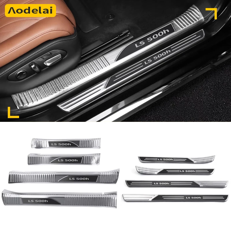 

For Lexus LS500h 2018-2025 Stainless steel threshold bar pedal body trim modification accessories