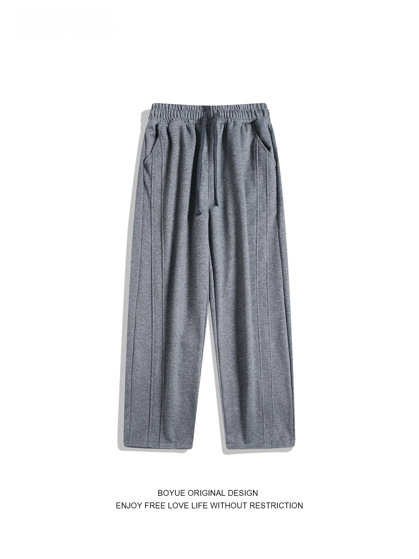 

Брюки Boyue Pure Color Spor Casual: широкие, с пэчворком, модные, брендовые, струящиеся, универсальные, для подростков, повседневные