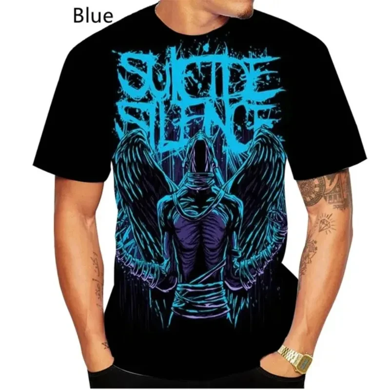 

Deathcore Style Band Suicide Silence 3D Printing Men's T shirts Popular Hip-hop Short sleeve T-shirt Oversized Unisex Streetwear