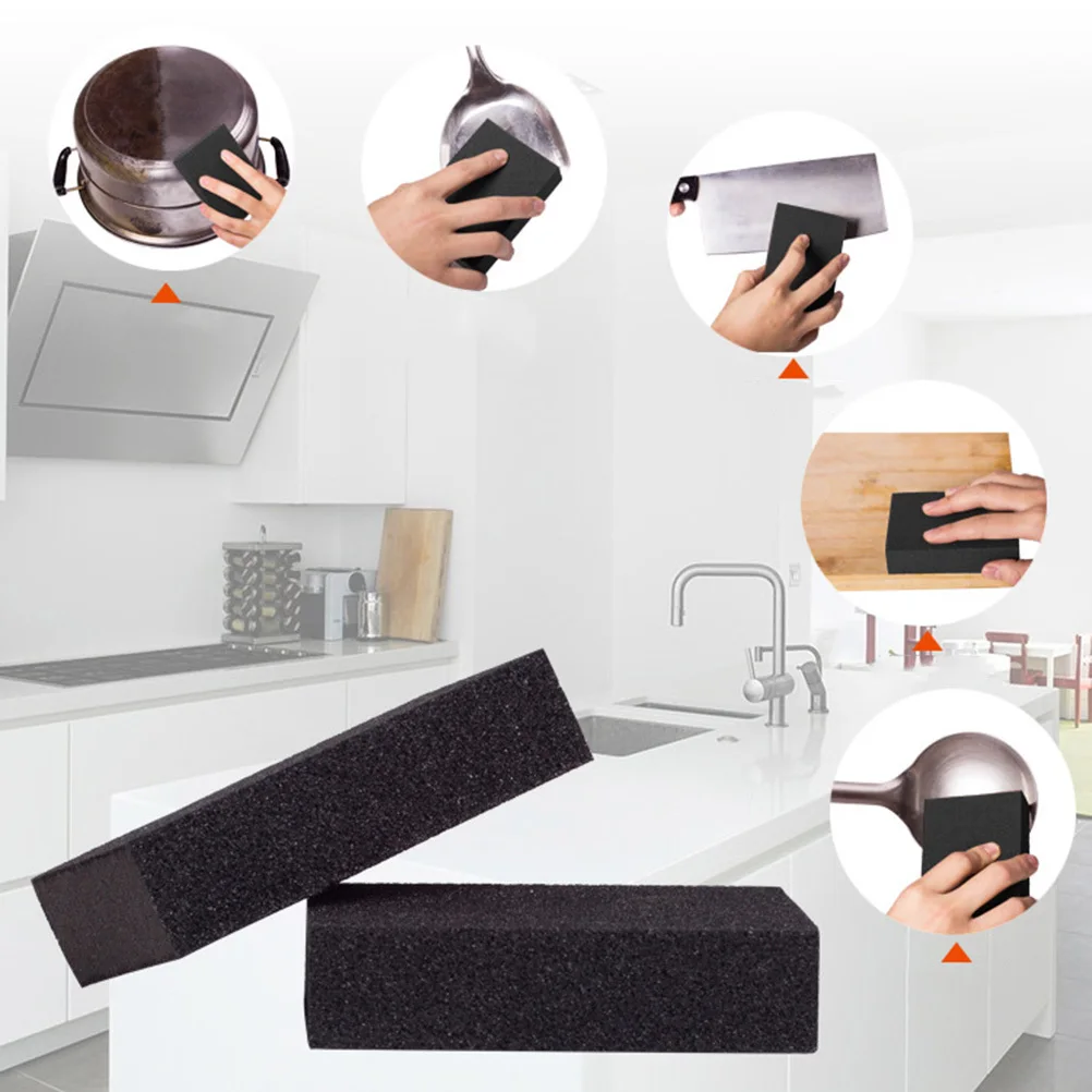 

10pcs Cleaning Sponge Nano Emery Grit Premium Kitchen Scrubber Heavy Duty Stain Remover For Dishware Furniture Household