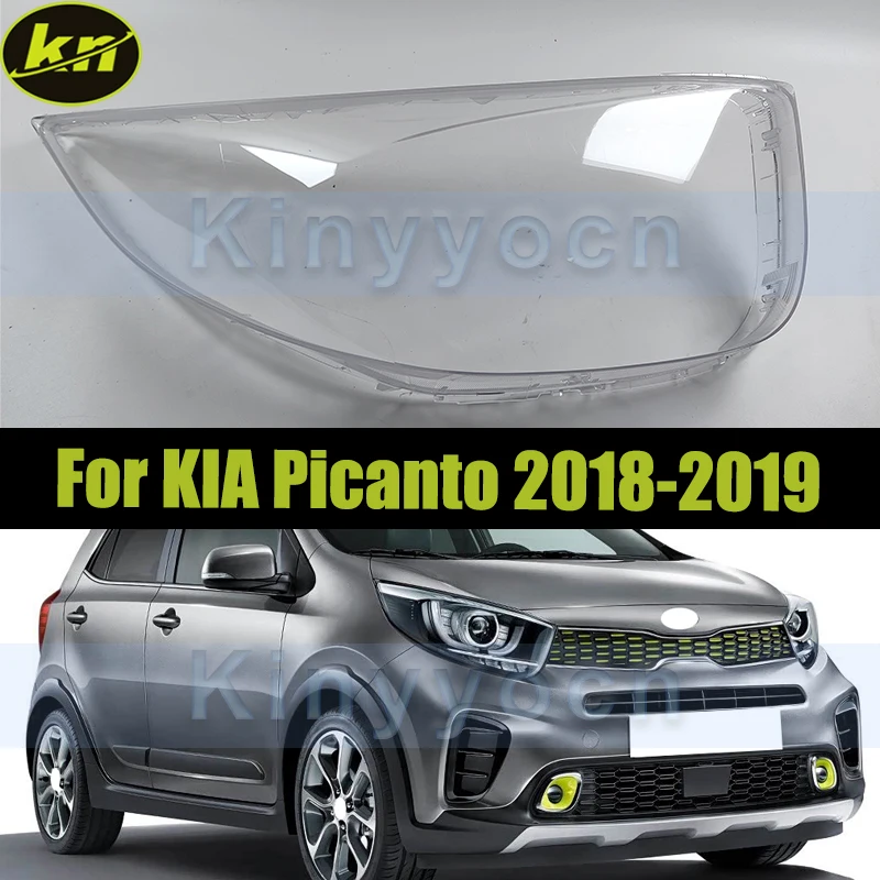 

Крышка фар автомобиля для KIA Picanto 2018-2019, стеклянная крышка передней фары, сменный абажур