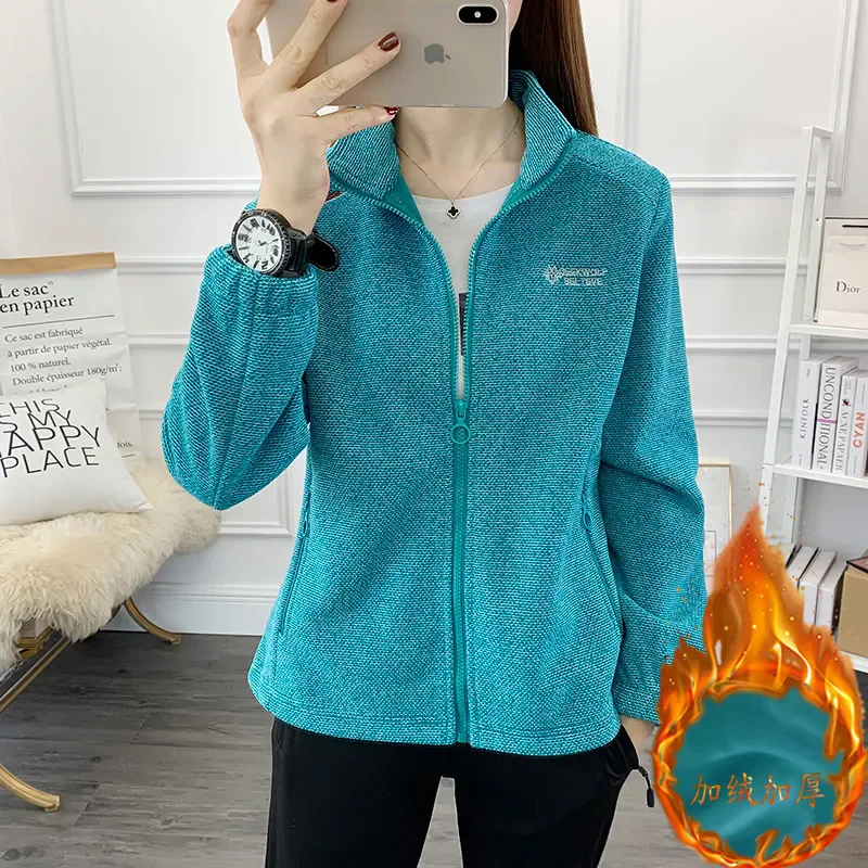 แฟชั่นผู้หญิงขนแกะHoodieแจ็คเก็ตใหม่ฤดูใบไม้ร่วงฤดูหนาวCoat High End Windproofความอบอุ่นหนาIntegralกํามะหยี่เสื้อแจ็คเก็ตหญิง