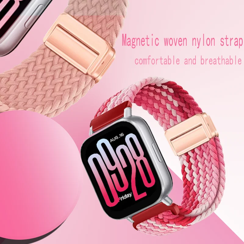 Nylon Magnetic Strap for Redmi Watch 5 Active Smartwatch Band Braided Bracelet Wristband for Xiaomi Redmi 5 Lite Accessories