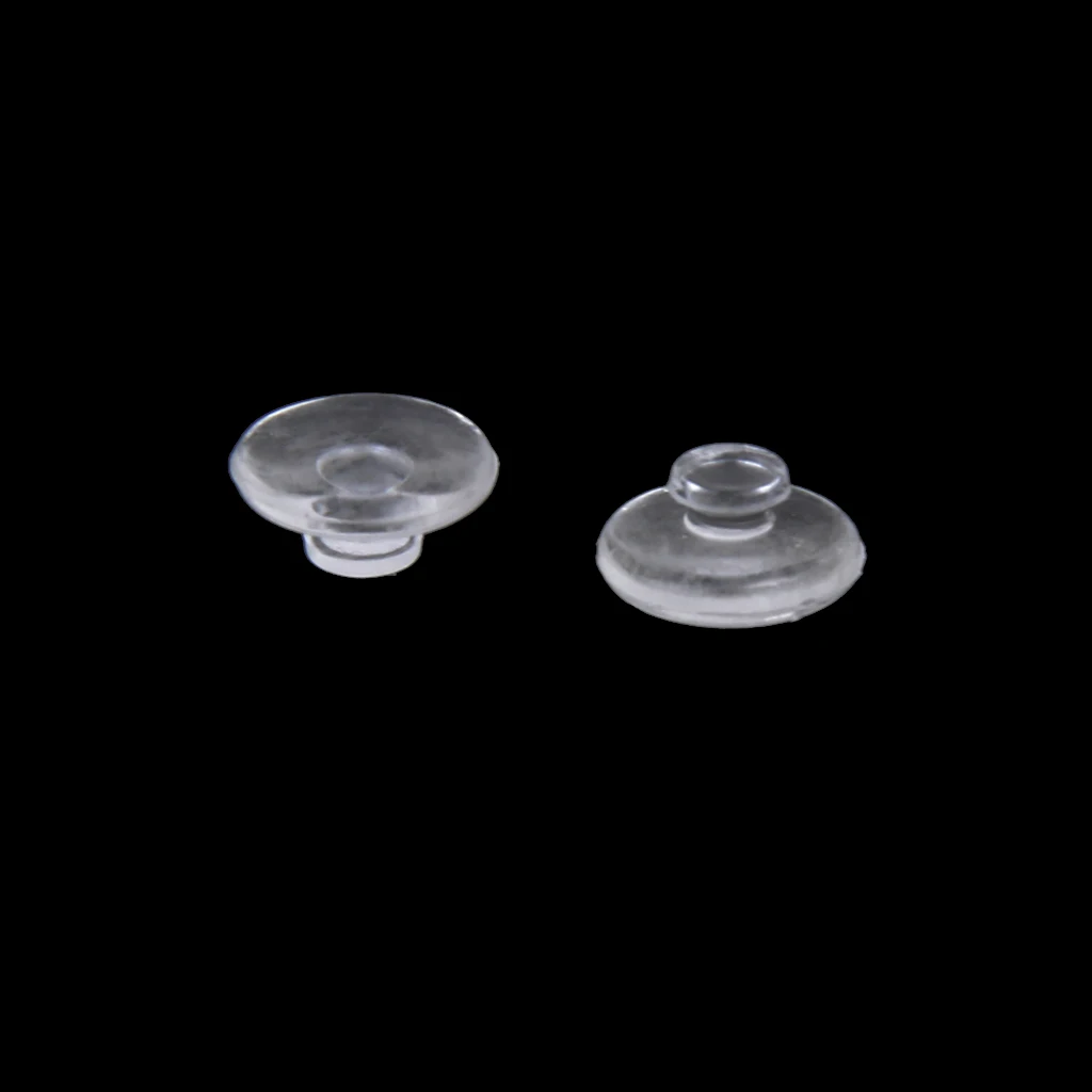 25 Pairs Round Silicone Eyeglasses Push in Nose Pads Glasses