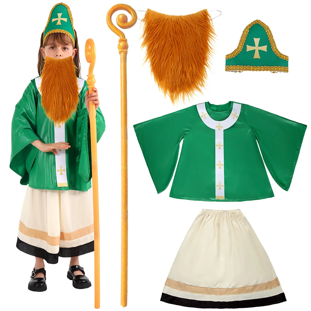 

Irish Children's St. Patrick's Day Character Costumes for Kindergarten Parties and Stage Performances Costumes Outfits