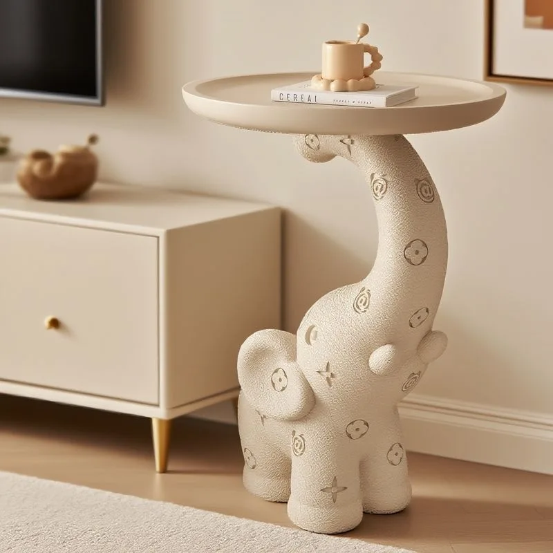 

Elephant floor ornament Cream wind living room TV cabinet next to sofa several bedrooms bedside table tray storage