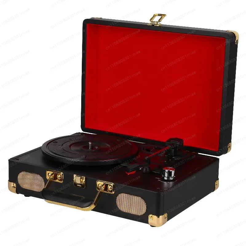 

Новый деревянный чемодан, проигрыватель проигрывателей, 3-скоростной золотой проигрыватель виниловых пластинок, ременный привод