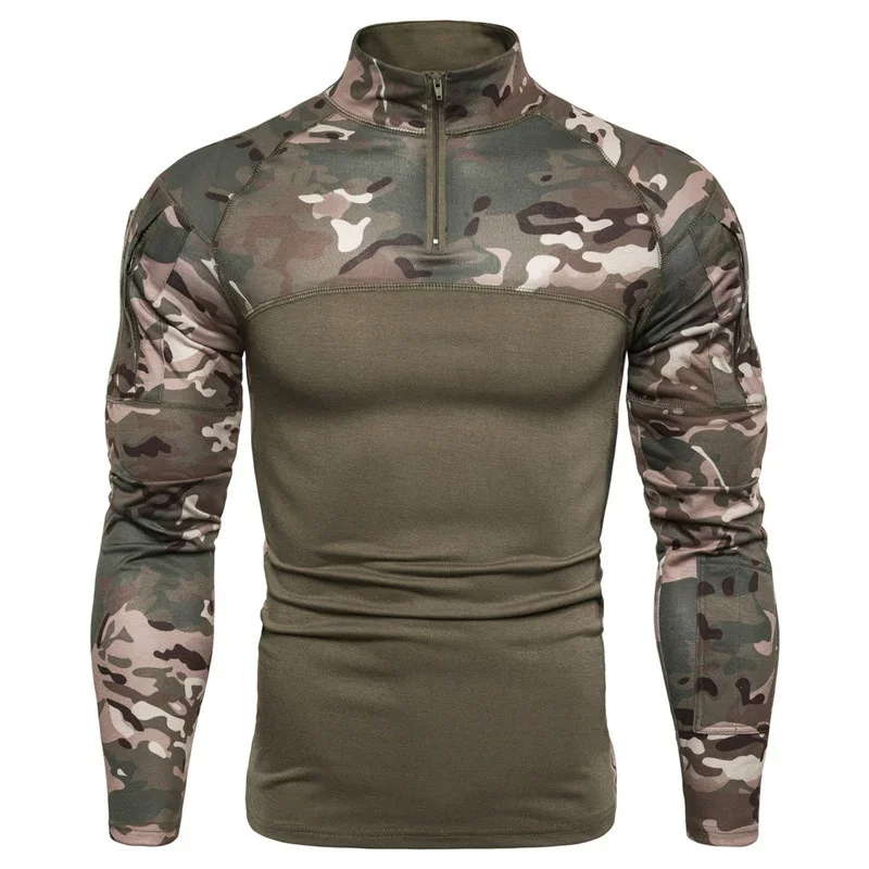 New Fashion Men\'s Tactical Camouflage Athletic Shirts