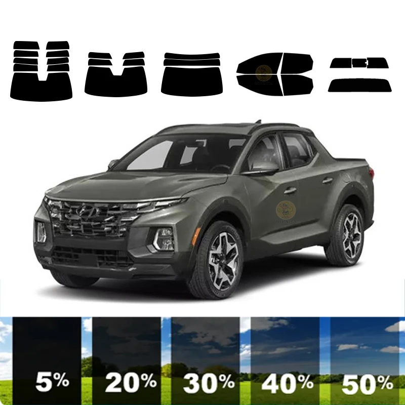 precut Removable Window Tint Film For Car 100% UVR 5%-35%VLT Heat Insulation Carbon ﻿For HYUNDAI SANTA CRUZ 4 DR PU 2022-2023