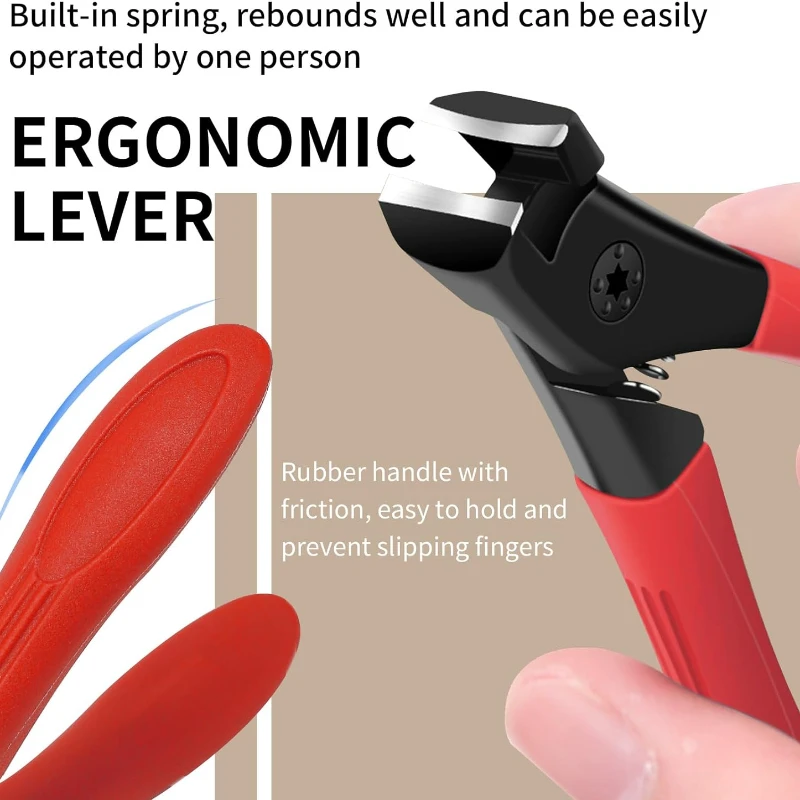 مقصات أظافر بفتحة كبيرة ، مانعة للرذاذ مفردة ، مقاومة للصدأ ، محمولة ، سميكة ، صالون ، أدوات خاصة ، 1 صي