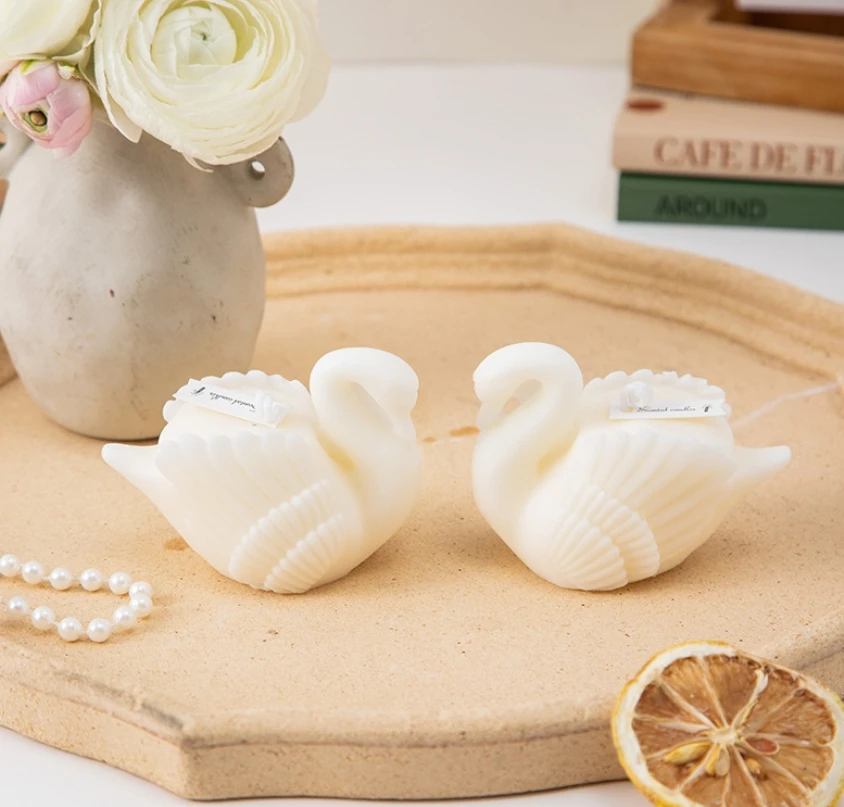 

BVV1Y27L1Q Свеча для ароматерапии «Лебедь», подарок для рук, креативный набор украшений для дома, реквизит для съемки, трансграничная свеча, свадебная церемония