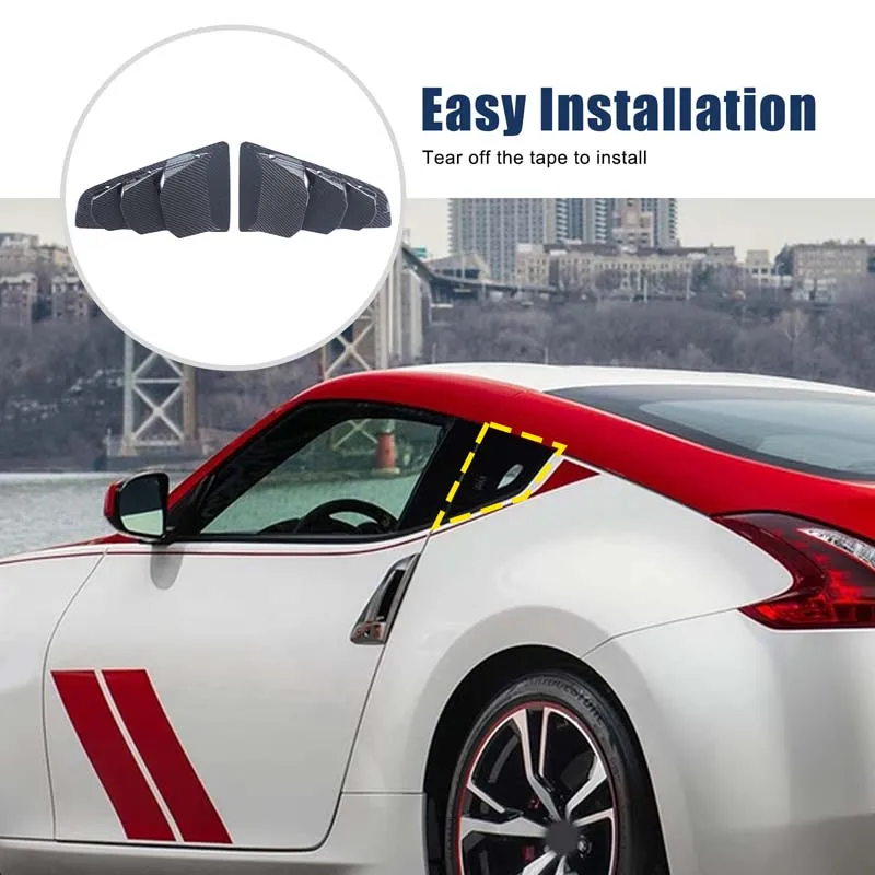For 2009-2020 Nissan 370Z Car Rear Window Triangle Exterior Car styling Shutter Deflector Decoration Modified Accessory