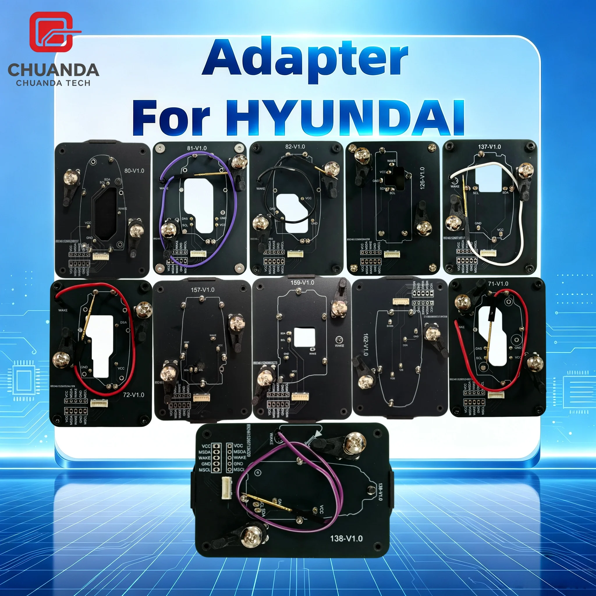 Mckb71/72/80/81/82/126/137/138/157/159/162 Adapter, Suitable for Modern Smart Keys, Compatible with Nxpkiller Kd Xhorse Cg Kydz Devices, No-Welding Read-Write Programming Socket