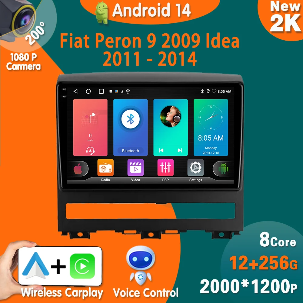 

Android 14 For Fiat Peron 9 2009 Idea 2011 - 2014 Car Radio Stereo Multimedia Video Player Navigation GPS 9.0 inch