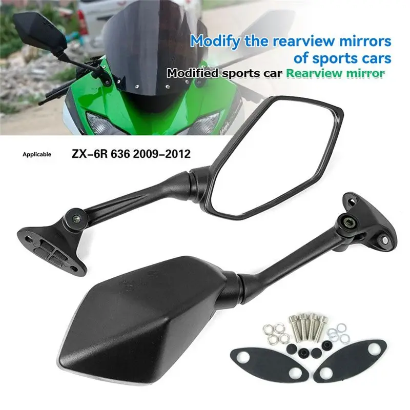 M46K-Reflective Reverse Mirror For Kawasaki ZX-6R ZX-636 2009-2012 Motorcycle Rear View Mirror Accessories