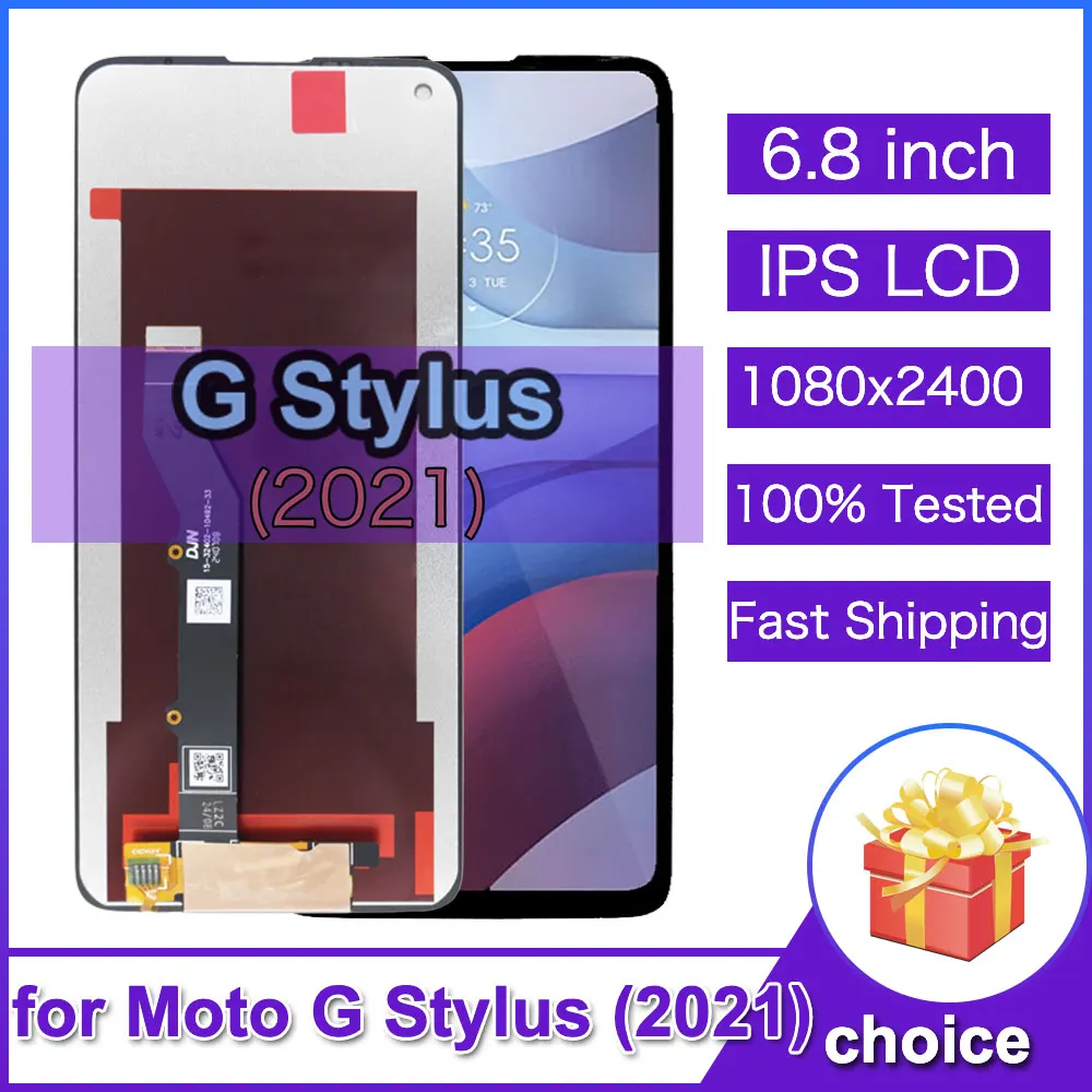 100% Tested LCD for Motorola G Stylus 2021 LCD Display Touch Screen Digitizer Assembly for Moto G Stylus 2021 XT2115 Phone LCD