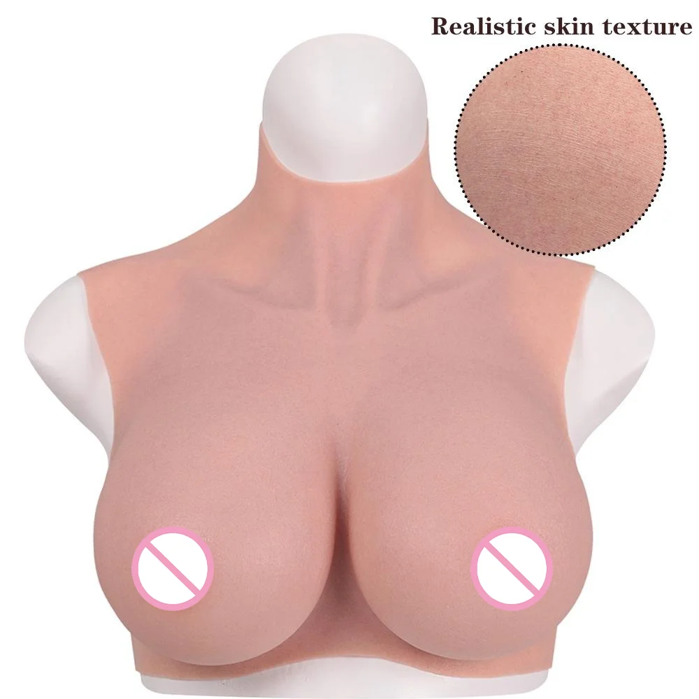 Fake Boobs Silicone Breast Forms False Tits Chestplate Sexy Huge Tit for Crossdresser Transgender Drag Sissy Cosplay Chest