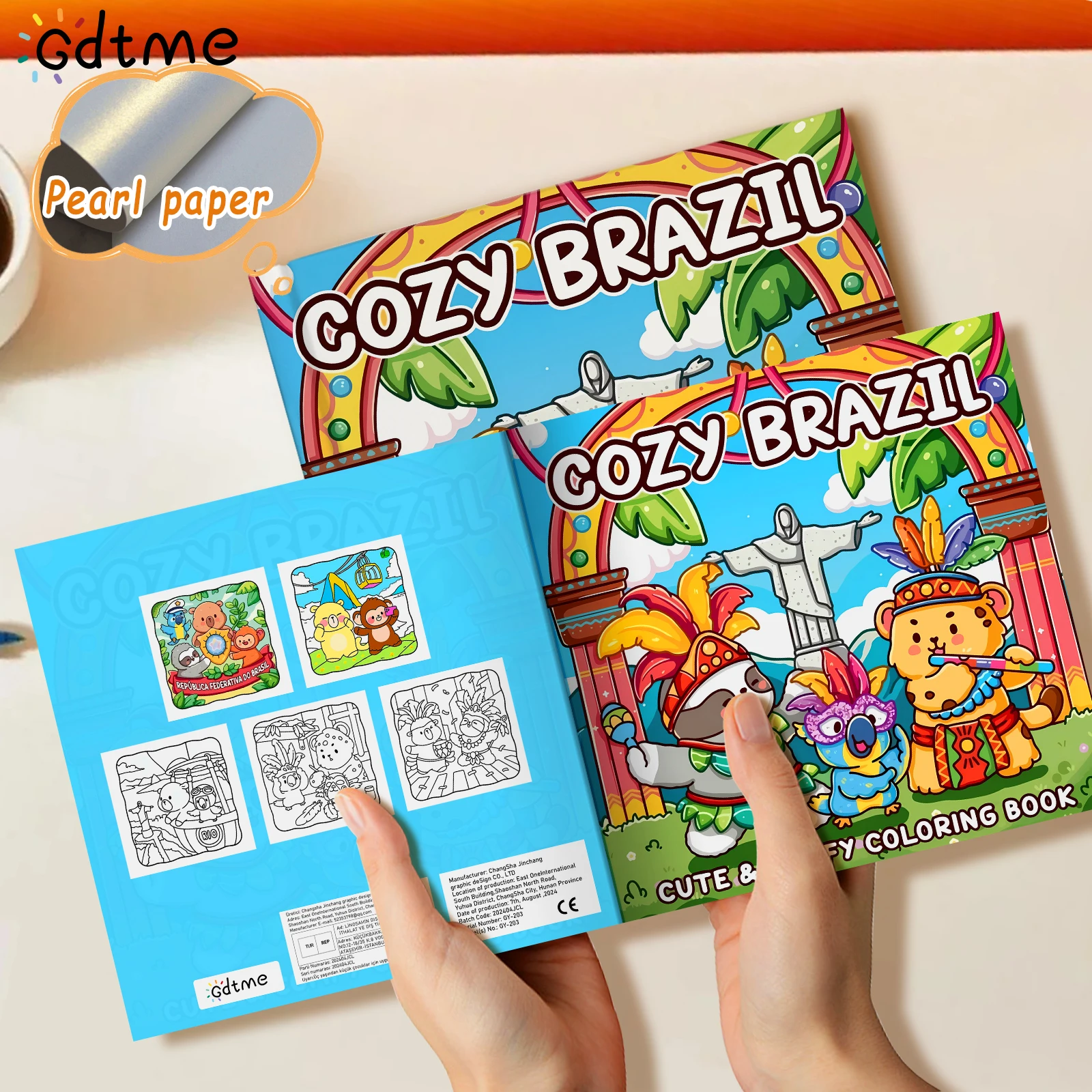 كتاب تلوين برازيلي مريح للبالغين يتميز بنمط جريء وسهل للاسترخاء للأطفال كتاب رسم تعليمي يمكنك صنعه بنفسك #2