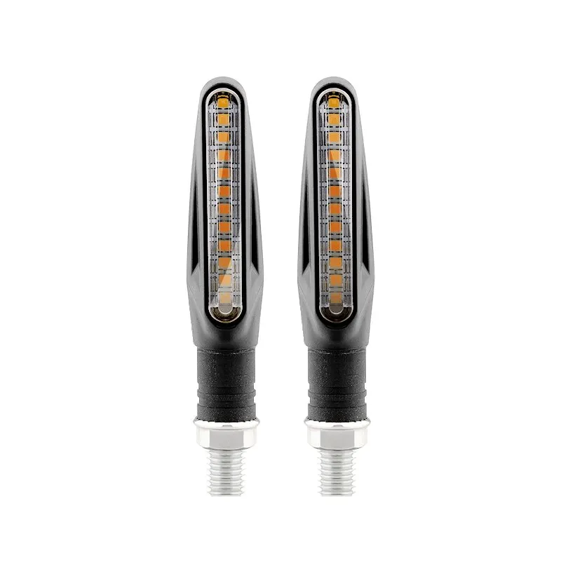 2 Stuks Motorfiets Led Richtingaanwijzer Universele Drl Amber Vloeiende Blinker Indicator Motorfiets Knipperlicht Achterlicht