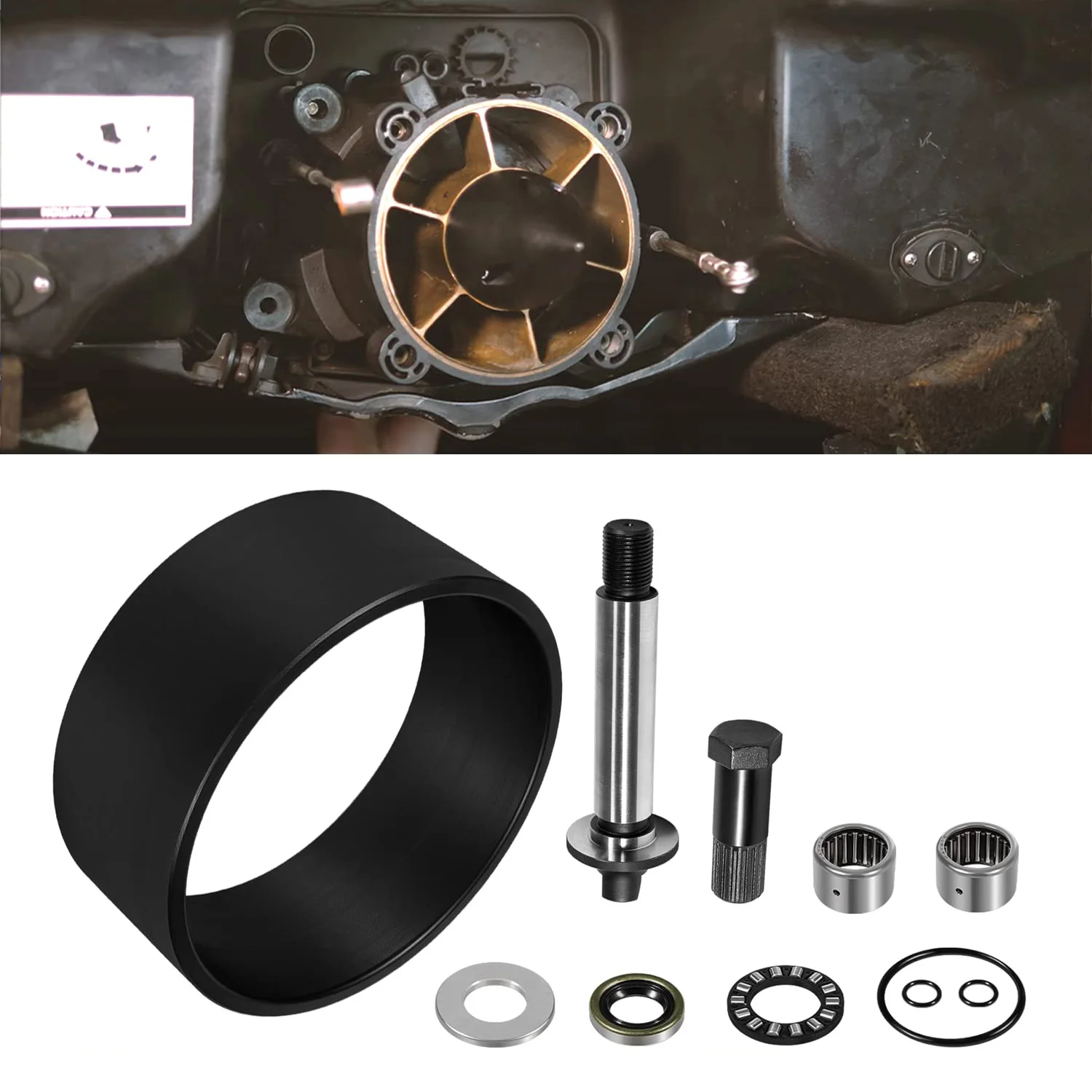 

Jet Pump Rebuild Kit with Wear Ring/Impeller Shaft/Removal & Installation Tool for 1998-2006 SeaDoo 951 XP 3D Etc