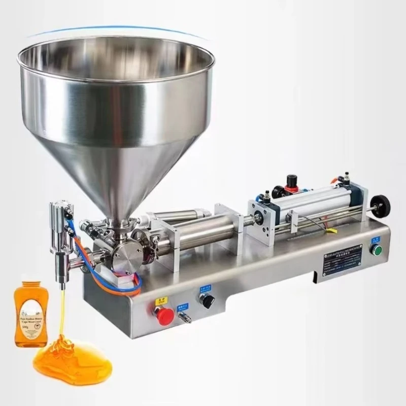 

Pneumatic Horizontal Single Head Paste Filling Machine High Precision Filler For Cosmetic Bottles Industrial Packaging Equipment