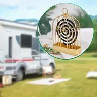 Summer Outdoor Camping Mosquito Coil Holder Tray Portable Hotel Insect Repellent Rack Hanging Bracket Tray Home Camping Supply
