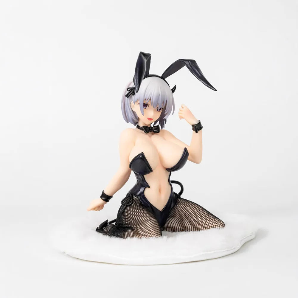 Figurine de jouet série beauté, chaussettes en maille, lapin fille Nainai assis, 15cm, Figurine Sexy, Statue d'anime, modèle d'ornement, poupée Kawaii à collectionner