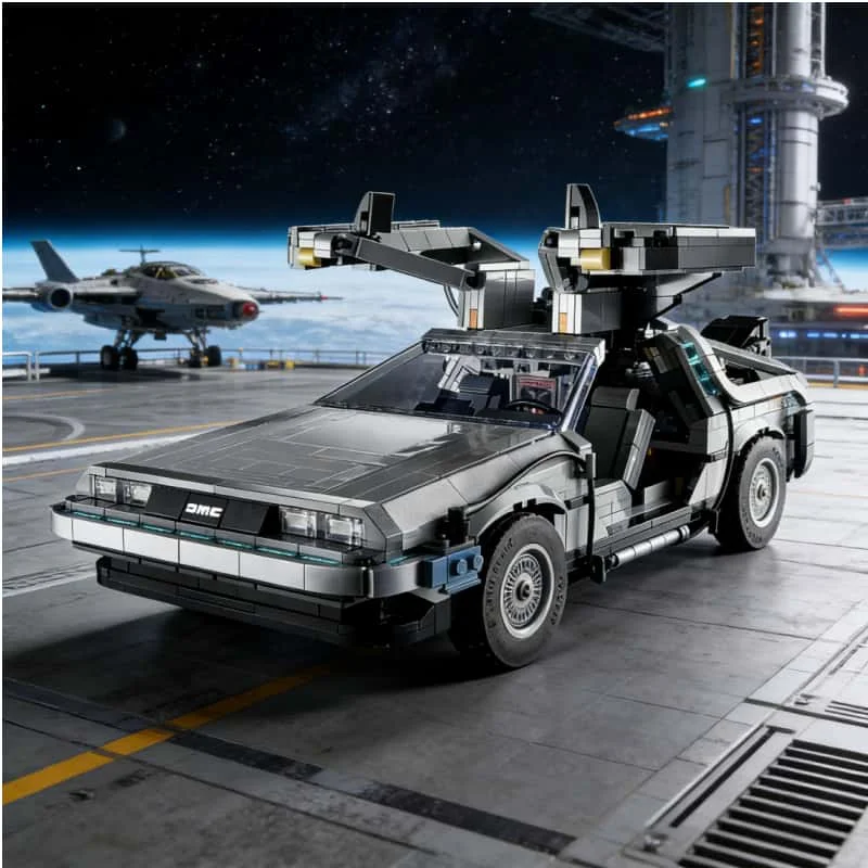 

Конструктор «Делореан: Назад в будущее» (2025), модель DMC-12, механический спортивный автомобиль, креативный набор для сборки, детский рождественский подарок
