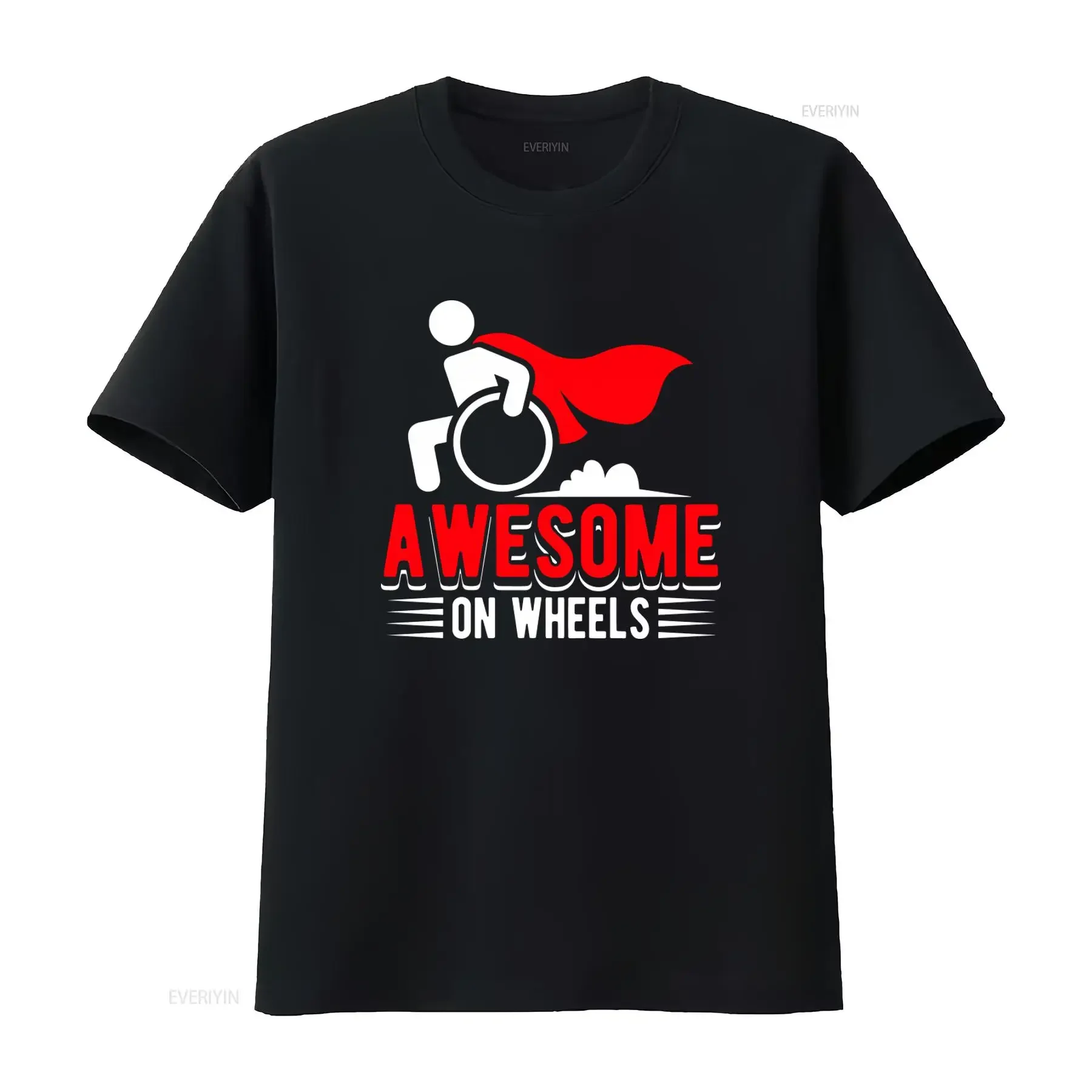 Cool Awesome On Wheels Wheelchair Handicap Humor T Shirt vintage Washed Comfortable Stylish streetwear Casual Slightly