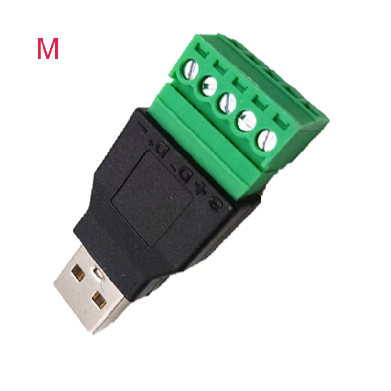 USB أنثى B USB صغير Type-C RCA ذكر إلى 5 دبوس أنثى الترباس وموصل المسمار مع كابل محول القابس المحطة المحمية