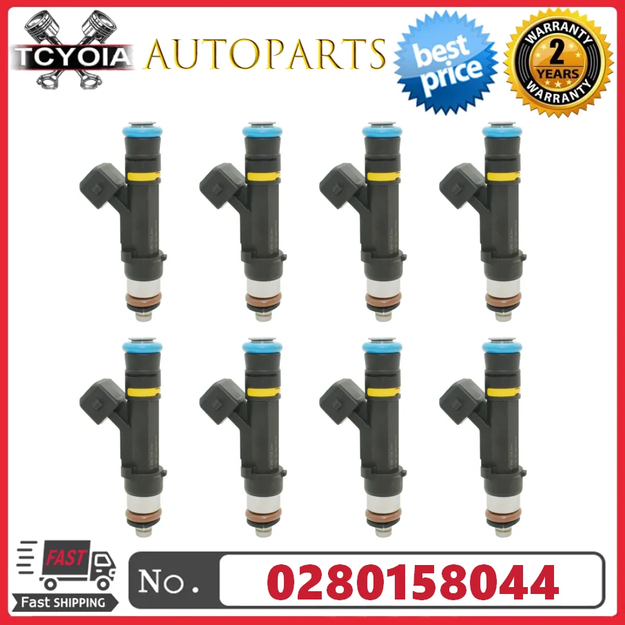 

8pcs/lot Fuel Injectors 0280158044 4L3Z9F593CA 4L3E-C5A For 2003-2004 Ford F-150 F-250 F-350 V8 5.4L Not fit Supercharged