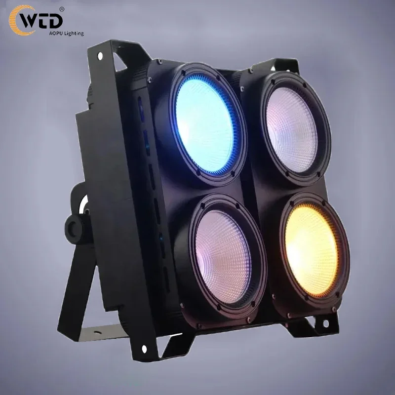 SHEHDS-LED Audiência COB Quente Branco Blinder Light, 4 Olhos, 4x100W, Apto Para Palco DMX, Disco, Festa Em Casa, Dança, Teatro, Branco Frio