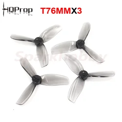 HQProp T76MMX3 V2 3-Blade Replacement Propeller CW CCW Grey Poly Carbonate Suitable for RC 3inch Cinewhoop Traversing Drones