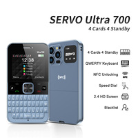 NEW! SERVO Ultra700 Full Keyboard Input Mobile Phone 4 Nano SIM Standby NFC Unlock FM Torch 2.4\