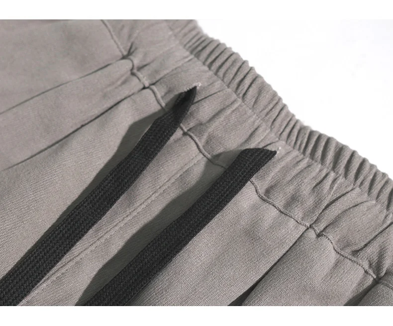 Luzhen bolsos de contraste de cor personalizados decorar design baggy calças casuais masculinas 2025 cintura elástica calças largas jy1949