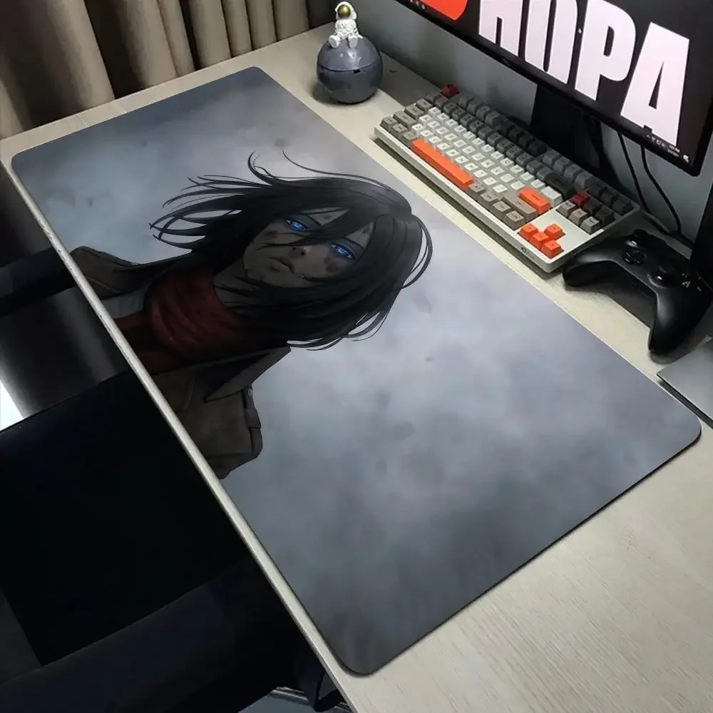 Attack On Titan Mouse Pad Gaming Accessories Keyboard Large Rubber Desk Mat Anime Computer Carpet Pc Gamer Non-slip Mousepad Xxl