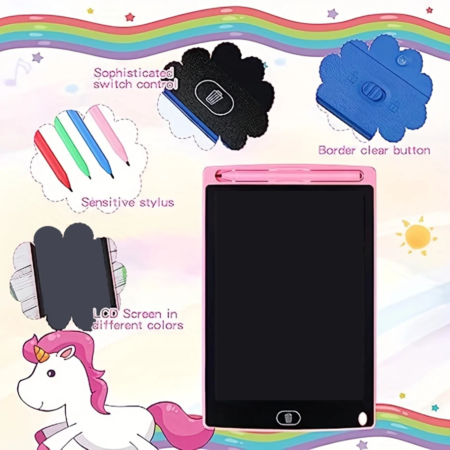 Giocattoli per bambini 4.4/6.5/8.5/10/12/16 pollici tavolo da disegno elettronico schermo LCD scrittura tavoletta grafica digitale elettronica