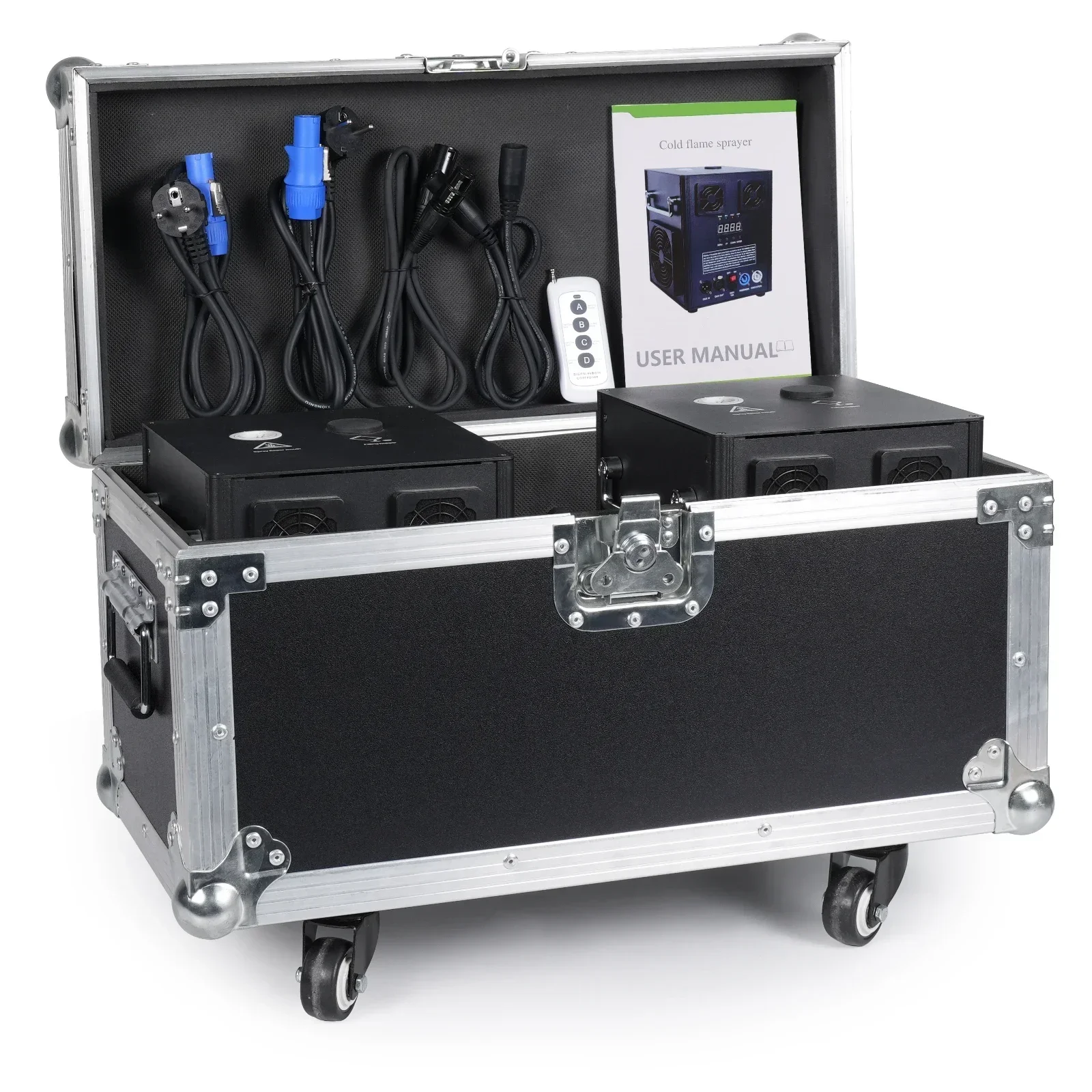 2026/2Pcs Electronic 600W Sparkler Machine With Flight Case  Wedding Event Dmx512 With Wireless Remote Cold Spark Effect Machine