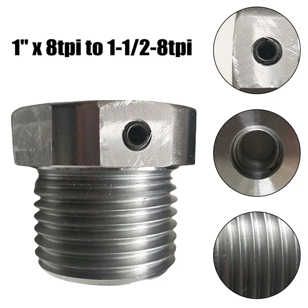 Wood Lathe Chuck Adapter Screw 1-1/2-8 TPI To 1\'\' × 8 TPI Thread Spindle Adapter For Wood Turning Lathe Woodworking Tool Access