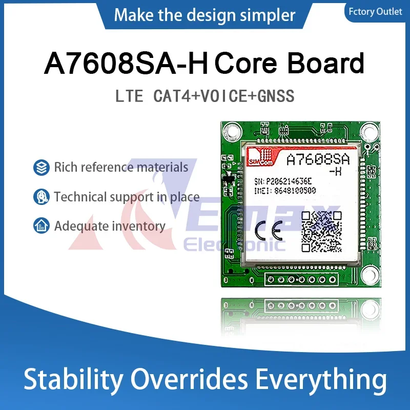 

SIMcom A7608SA-H 4G CAT4 Core Board A7608SA-H Development Board LTE CAT4+Voice+GNSS