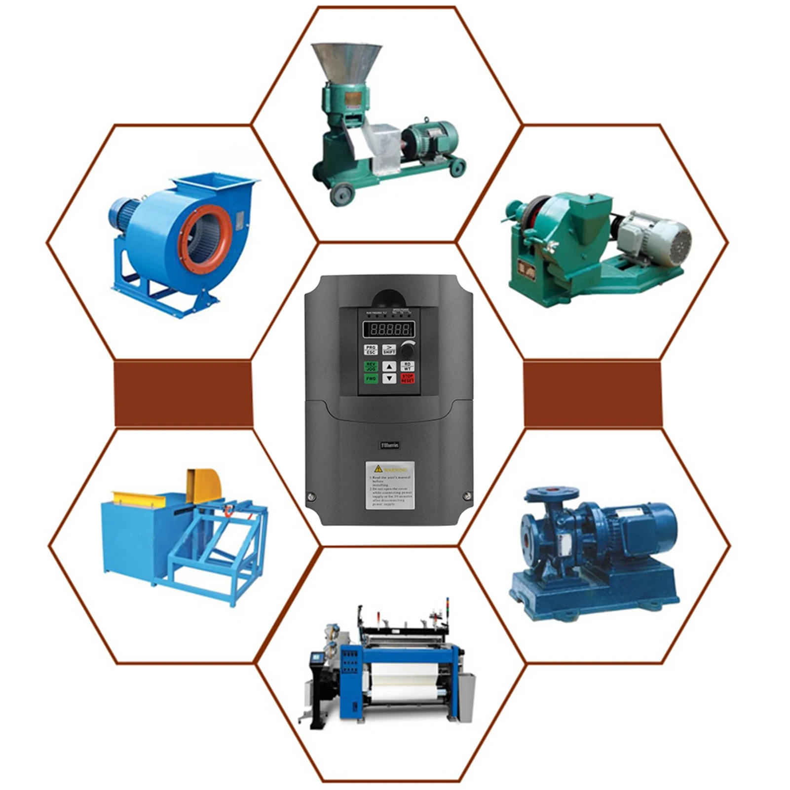 Penggerak Motor Penggerak Frekuensi Variabel NFLIXIN Penggerak Frekuensi Variabel Fase Tunggal Input 220VAC 3 Fase Output 380VAC 7,5KW