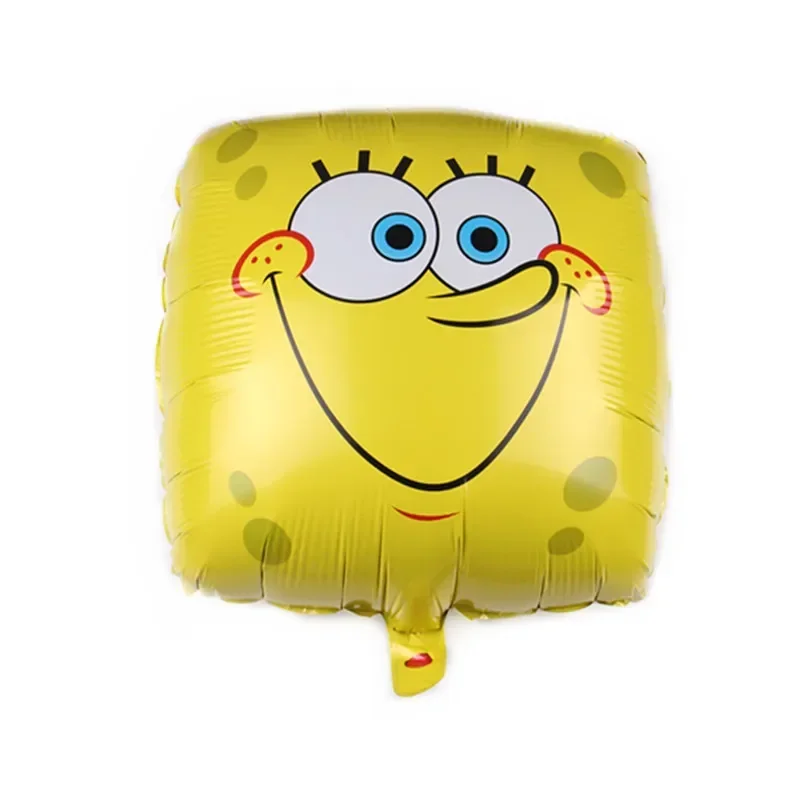 1 sztuk Cartoon kwadrat SpongeBob SquarePants wyraz balony foliowe dziecko dekoracja urodzinowa dla dzieci zabawki balon z helem