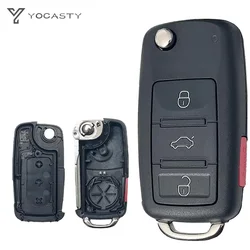 YOCASTY For  VOLKSWAGEN VW  Phaeton Touareg 2002-2010  3+1 Buttons Replacement Remote Flip Car Key Shell Case Cover KR55WK45032