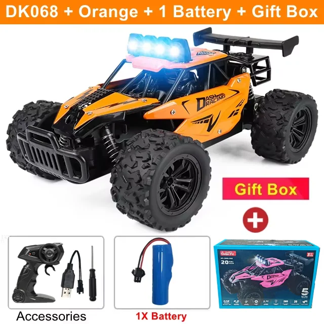 Afstandsbediening Auto RC Drift Racing 1:16 Voertuig Off Road Legering 2.4G Radio Hoge Snelheid Vrachtwagens Met LED Licht Klimmen Gift Kid Speelgoed