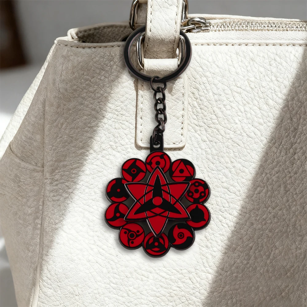 Mangekyou Sharingan Alle Formen Drehbarer Anime-Schlüsselanhänger Taschen- und Schlüsselzubehör Fangeschenk – Detail 10