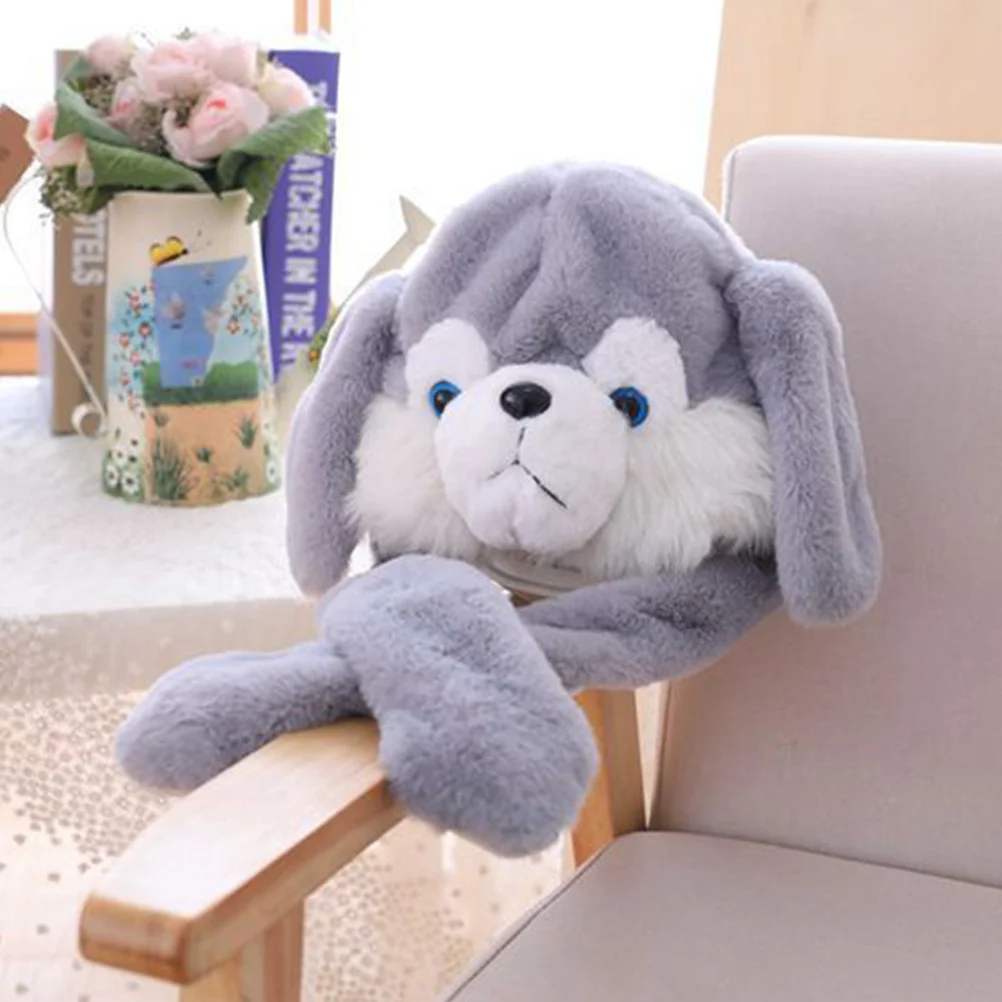 الشتاء الحيوان القبعات طفل كلب محشوة قبعة لطيف القبعات آذان متحركة الأقوياء حتى #4