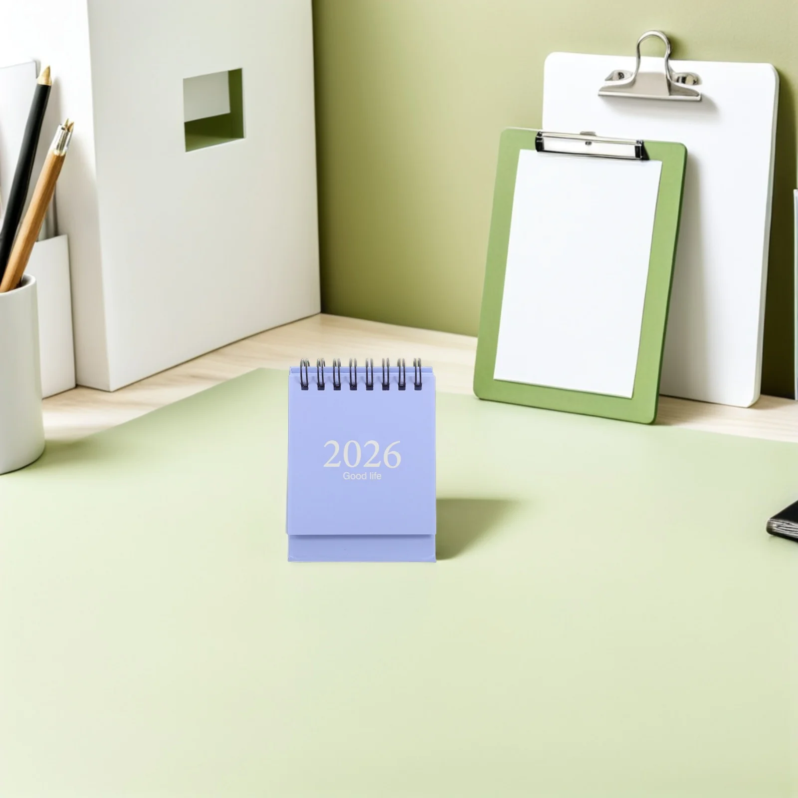 

2pcs Mini Desk Calendar Standing 2026 Small-Sized Desktop Monthly Calendar For Office Space-Saving Organization Date Display