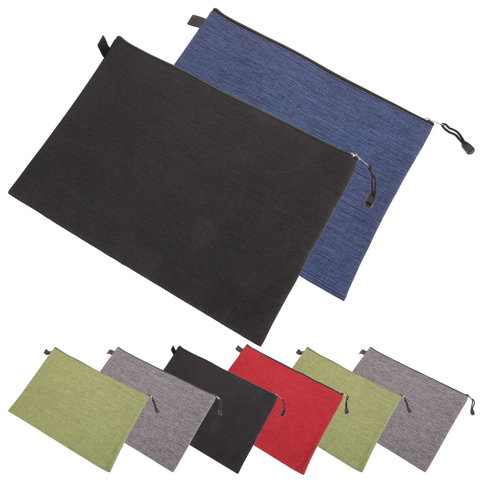 

8Pcs Waterproof Oxford Cloth File Bags B4 Zipper File Organizer Portable Document Holder for Office School Document Storage