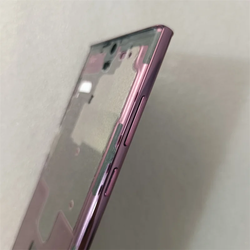 إطار منبثق للإطار الأوسط لهاتف Samsung Galaxy S22 Ultra S908B إطار متوسط LCD مع مفتاح جانبي